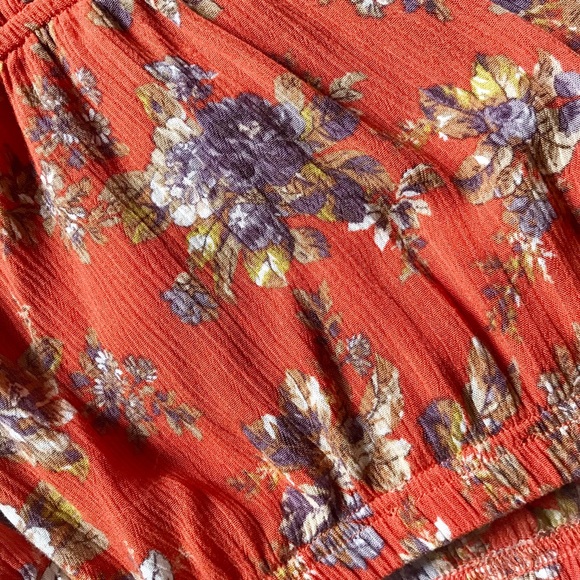 Orange Floral Dress - Picture 2 of 4